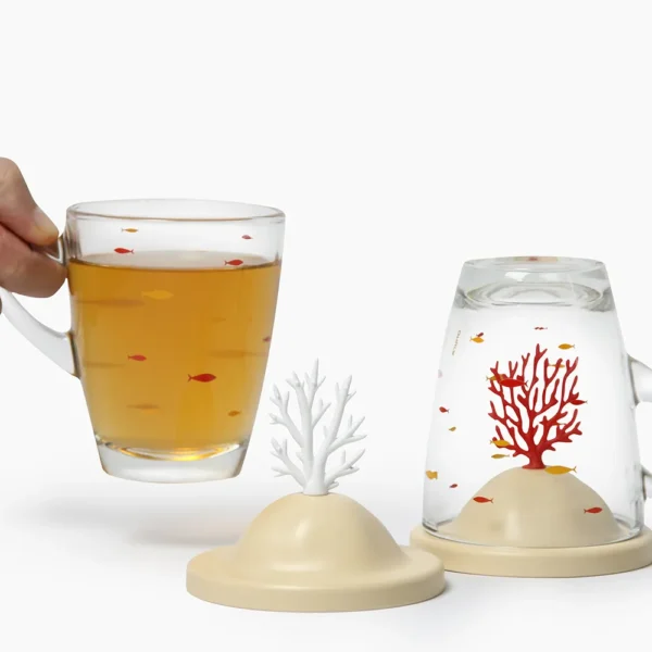 QUALY 珊瑚玻璃杯300ml-白