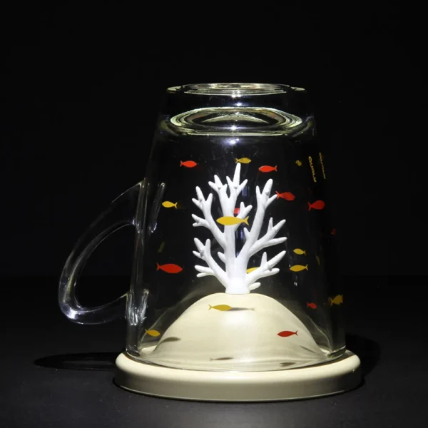 QUALY 珊瑚玻璃杯300ml-白