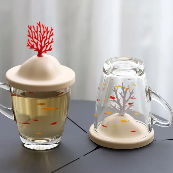 QUALY 珊瑚玻璃杯300ml-白