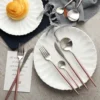 玫瑰粉不鏽鋼歐式餐具-四件組(主餐刀/勺/叉/筷子)